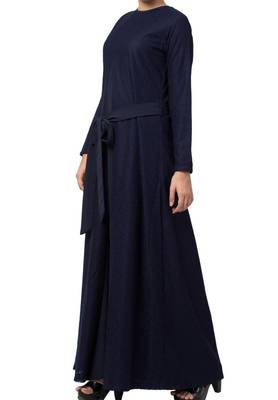 Abaya Like Dress In Dual Layer Made In Nida Matte And Net Fabrics 7