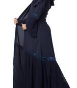 Fashionable Abaya Dress With Designer Net Layer Made In kashibo Matte And Net Fabrics