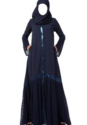 Fashionable Abaya Dress With Designer Net Layer Made In kashibo Matte And Net Fabrics 2
