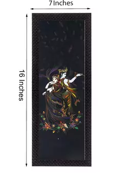 Dancing Radha Krishna Satin Matt Texture UV Art Painting