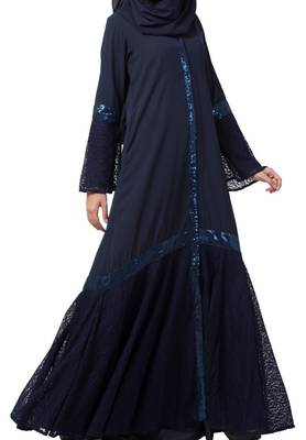 Fashionable Abaya Dress With Designer Net Layer Made In kashibo Matte And Net Fabrics 6