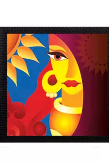 Beautiful Lady Face Satin Matt Texture UV Art Painting