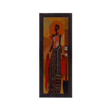 Tribal Woman Satin Matt Texture UV Art Painting 1