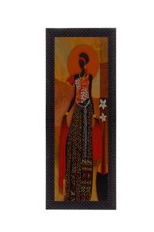Tribal Woman Satin Matt Texture UV Art Painting