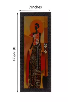 Tribal Woman Satin Matt Texture UV Art Painting