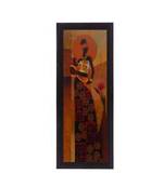 Tribal Woman With Vase Satin Matt Texture UV Art Painting