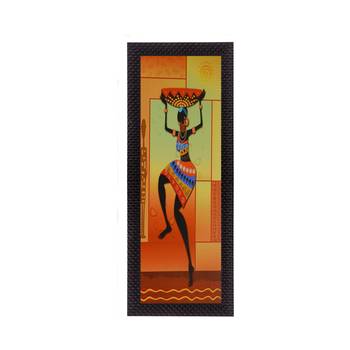 Dancing Tribal Woman Satin Matt Texture UV Art Painting 1