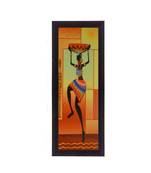 Dancing Tribal Woman Satin Matt Texture UV Art Painting