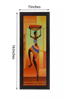Dancing Tribal Woman Satin Matt Texture UV Art Painting