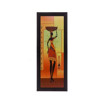 Tribal Woman Satin Matt Texture UV Art Painting 1