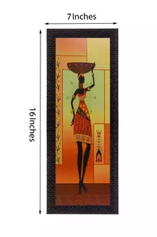 Tribal Woman Satin Matt Texture UV Art Painting