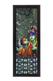 Almighty Krishna Radha Satin Matt Texture UV Art Painting