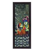 Almighty Krishna Radha Satin Matt Texture UV Art Painting
