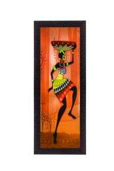 Colorful Tribal Woman Satin Matt Texture UV Art Painting
