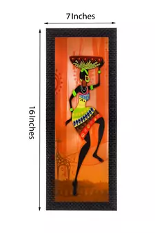 Colorful Tribal Woman Satin Matt Texture UV Art Painting