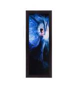 Blue Lady Satin Matt Texture UV Art Painting