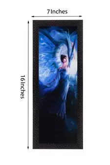 Blue Lady Satin Matt Texture UV Art Painting