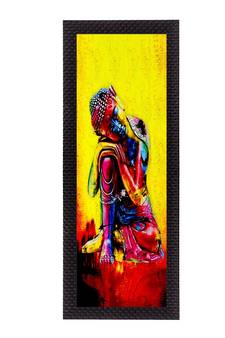 Colorful Lord Buddha Satin Matt Texture UV Art Painting