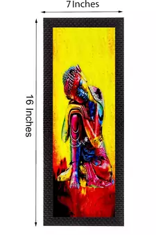 Colorful Lord Buddha Satin Matt Texture UV Art Painting