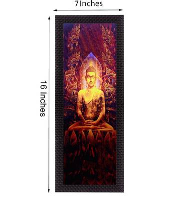 Enlightening Lord Buddha Satin Matt Texture UV Art Painting 2