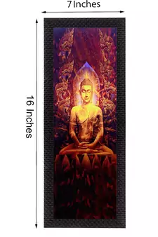 Enlightening Lord Buddha Satin Matt Texture UV Art Painting