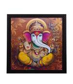 Almighty Lord Ganesha Satin Matt Texture UV Art Painting