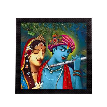 Radha Krishna Satin Matt Texture UV Art Painting 1