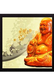 Laughing Buddha Satin Matt Texture UV Art Painting