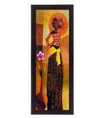 Tribal Woman Posing Satin Matt Texture UV Art Painting