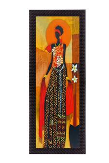 Colorful Tribal Woman Satin Matt Texture UV Art Painting