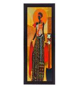 Colorful Tribal Woman Satin Matt Texture UV Art Painting
