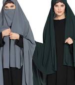 Irani Chadartwo Pieces Combo-Rida Hijab With Detachable Nose Piece-Made In kashibo Matt