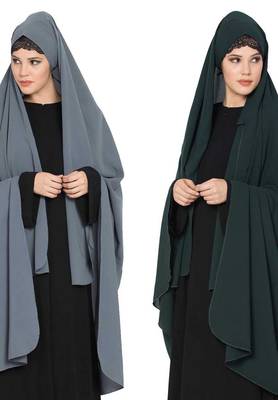 Irani Chadartwo Pieces Combo-Rida Hijab With Detachable Nose Piece-Made In kashibo Matt 2