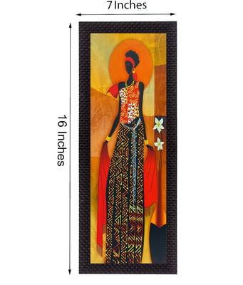 Colorful Tribal Woman Satin Matt Texture UV Art Painting 2