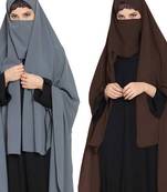 Irani Chadartwo Pieces Combo-Rida Hijab With Detachable Nose Piece-Made In kashibo Matt