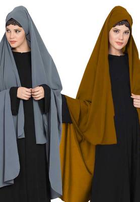 Irani Chadartwo Pieces Combo-Rida Hijab With Detachable Nose Piece-Made In Nida Matt 1
