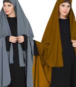 Irani Chadartwo Pieces Combo-Rida Hijab With Detachable Nose Piece-Made In Nida Matt