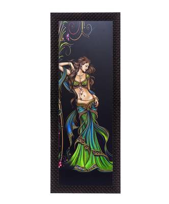 Beautiful Woman Satin Matt Texture UV Art Painting 1