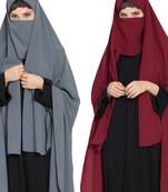 Irani Chadartwo Pieces Combo-Rida Hijab With Detachable Nose Piece-Made In kashibo Matt