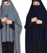 Irani Chadartwo Pieces Combo-Rida Hijab With Detachable Nose Piece-Made In kashibo Matt