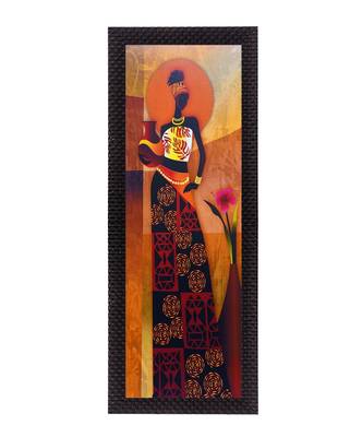 Tribal Woman Satin Matt Texture UV Art Painting 1