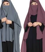 Irani Chadartwo Pieces Combo-Rida Hijab With Detachable Nose Piece-Made In kashibo Matt