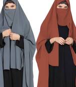 Irani Chadartwo Pieces Combo-Rida Hijab With Detachable Nose Piece-Made In kashibo Matt