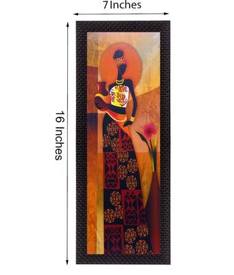 Tribal Woman Satin Matt Texture UV Art Painting 2