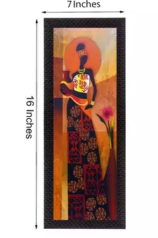 Tribal Woman Satin Matt Texture UV Art Painting