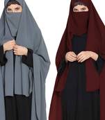 Irani Chadartwo Pieces Combo-Rida Hijab With Detachable Nose Piece-Made In Nida Matt