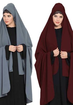 Irani Chadartwo Pieces Combo-Rida Hijab With Detachable Nose Piece-Made In Nida Matt 2