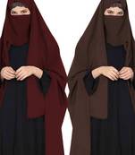 Irani Chadartwo Pieces Combo-Rida Hijab With Detachable Nose Piece-Made In kashibo Matt