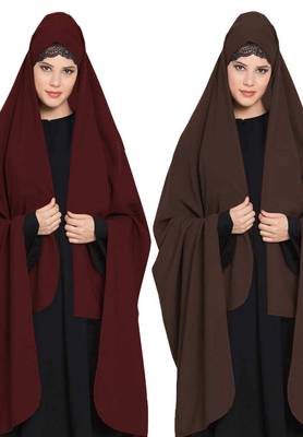 Irani Chadartwo Pieces Combo-Rida Hijab With Detachable Nose Piece-Made In kashibo Matt 2