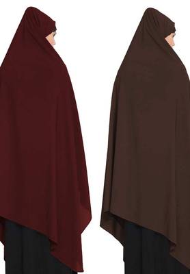 Irani Chadartwo Pieces Combo-Rida Hijab With Detachable Nose Piece-Made In kashibo Matt 3